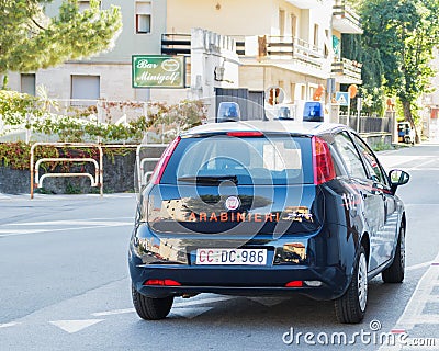 Italian police security car Editorial Stock Photo