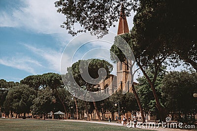 Italian postcard: Arezzo, Tuscany Editorial Stock Photo