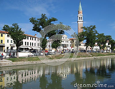 Italian Postcard: Dolo (Venice) Stock Photo