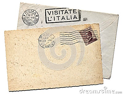 Italian Postcard Editorial Stock Photo