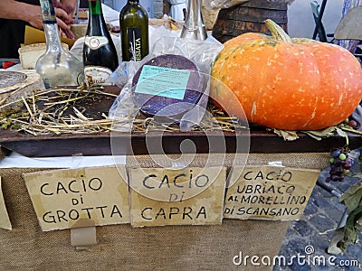 Italian Products In Sale Editorial Stock Photo