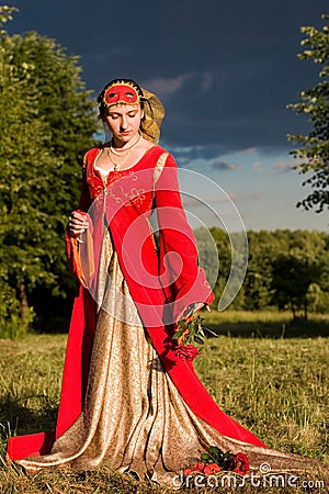 Italian renaissance dress Stock Photo