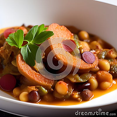 Italian ribollita traditional tuscany soup tasty food Stock Photo