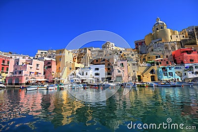 Italian sea coast, procida, naples Stock Photo