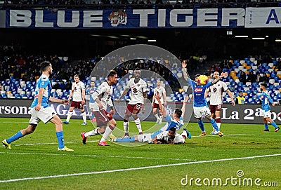 italian Serie A soccer match Napoli vs Torino Editorial Stock Photo