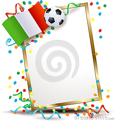 Italian signboard, soccer theme Vector Illustration