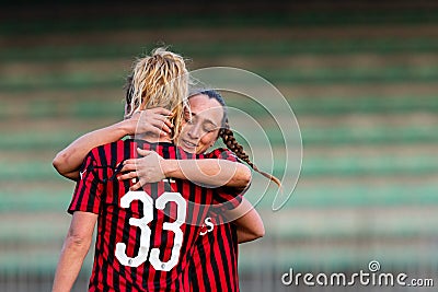 Italian Soccer Cup Women AC Milan vs Fiorentina Women's Editorial Stock Photo