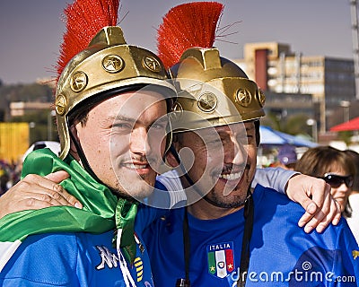 Italian Soccer Supporters - FIFA WC Editorial Stock Photo