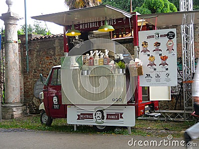 Italian specialties food truck Editorial Stock Photo