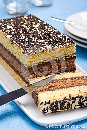 Italian sponge cake Stock Photo