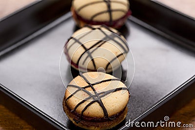 Italian styled sweet cakes (macaron) Stock Photo