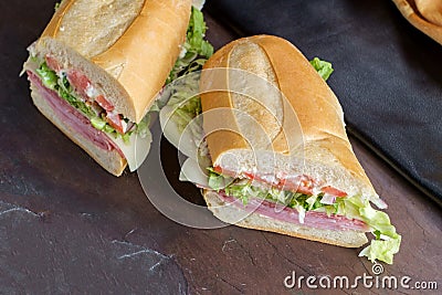 Italian Sub Sandwich Stock Photo