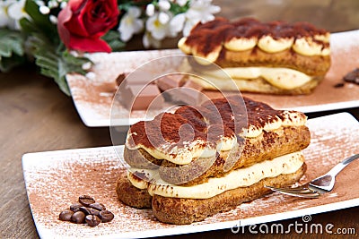 Italian Tiramisu Stock Photo