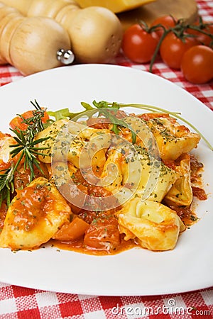 Italian tortellini pasta Stock Photo