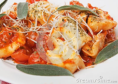 Italian tortellini pasta Stock Photo