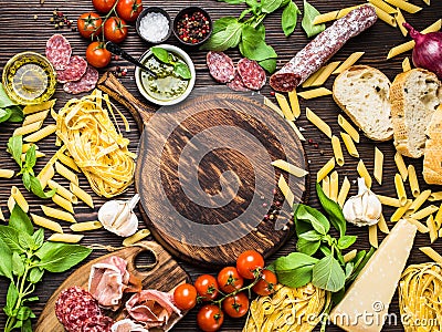 Italian traditional food, appetizers and snacks Stock Photo