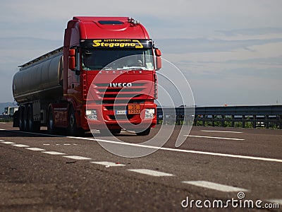 Italian Truck Iveco Stralis Editorial Stock Photo