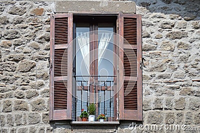 Italian Window Stock Photo