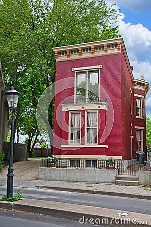 Italianate Style House Stock Photo