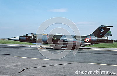 Italy AF Lockheed Aeritalia F-104S ASA Starfighter 36-06 MM6804 CN 783-1104 . Editorial Stock Photo