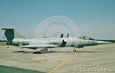 Italy Air Force Lockheed Aeritalia F-104S MM6704 5-44 CN 1004 . Editorial Stock Photo