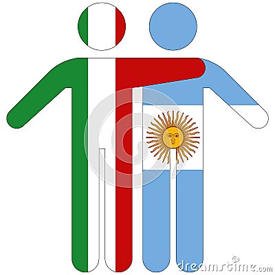 Italy - Argentina / friendship concept Stock Photo