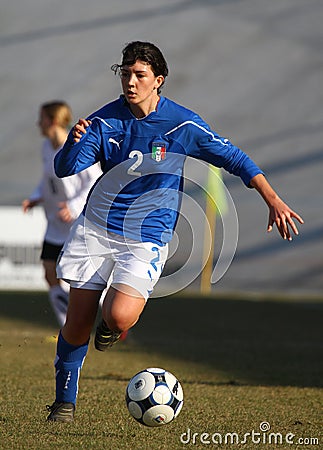 Italy - Austria, female soccer U19; friendly match Editorial Stock Photo