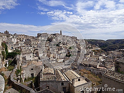 Italy, Basilicata, Matera, panoramic view Stock Photo