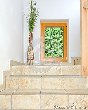 Italy, Bolzano - Oktober 12, 2015: interior room modern staircase, decoration in hotel room Editorial Stock Photo