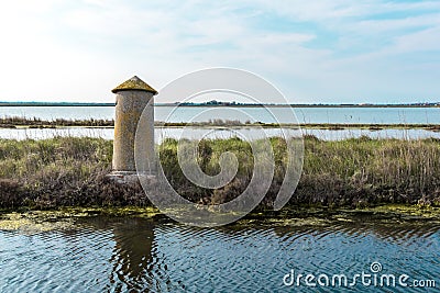 Italy, Cervia, saline nature panorama. Stock Photo