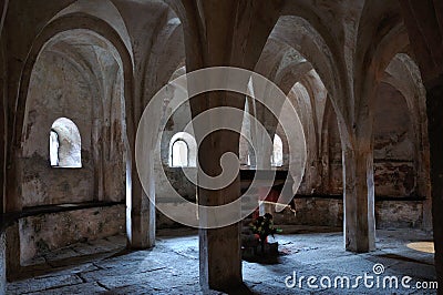 Italy, crypt of romanesque church 1 Stock Photo
