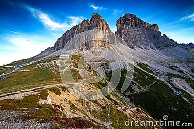 Italy, Dolomites - a wonderful landscape, the barren rocks Stock Photo