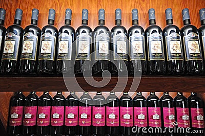 Italy doscana wines Editorial Stock Photo