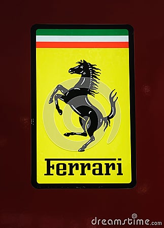 italy Ferrari logo Editorial Stock Photo