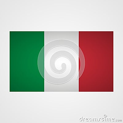 Italy flag on a gray background. Vector illustration Vector Illustration