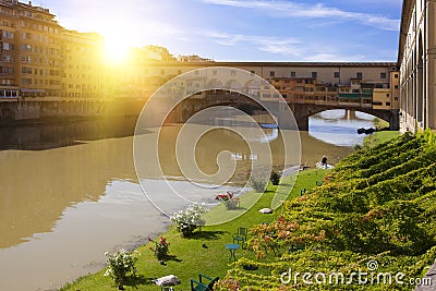 Italy. Florence. Bridge Ponte Vecchio Stock Photo