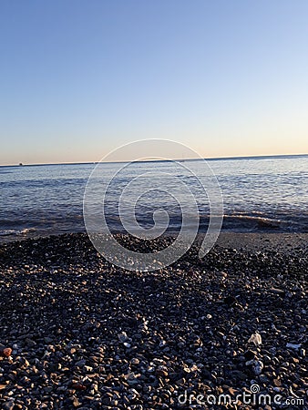 Italy Genoa sea Stock Photo