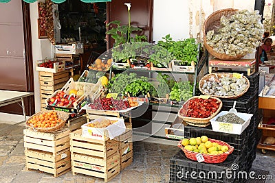 Italy green grocer\'s Editorial Stock Photo