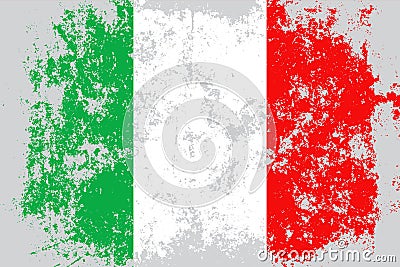 Italy grunge, old, scratched style flag Stock Photo