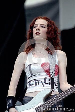 Melissa Auf der Maur , bassist of the Hole during the concert Editorial Stock Photo