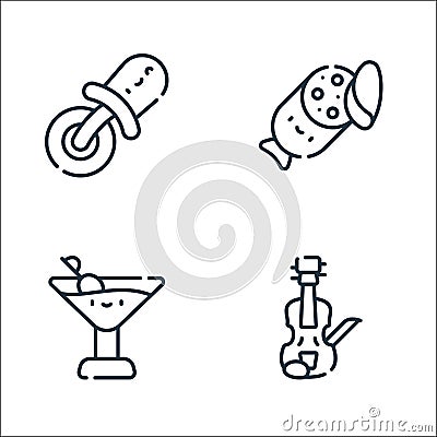 Italy line icons. linear set. quality vector line set such as violin, drink, pepperoni Vector Illustration
