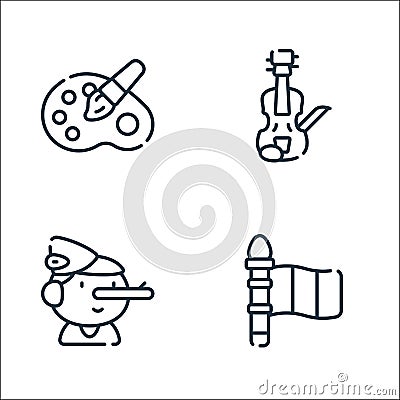 italy line icons. linear set. quality vector line set such as italy, pinocchio, violin Vector Illustration