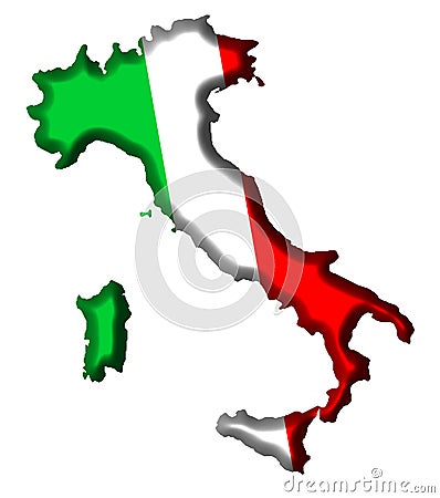 Italy Map Stock Photo