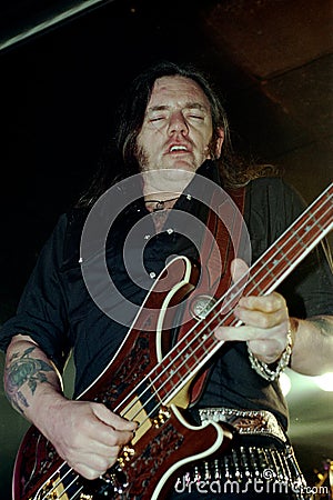 Motorhead , Lemmy Kilmister during the concert Editorial Stock Photo