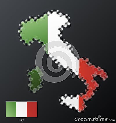 Italy modern halftone Vector Illustration