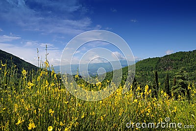 Italy mountain scenery Stock Photo
