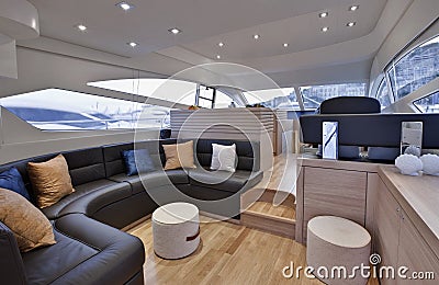 Italy, Naples bay, luxury yacht Abacus 52 ' Stock Photo