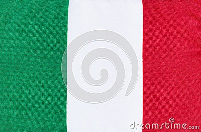 Italy national flag made of fabric cloth Stock Photo