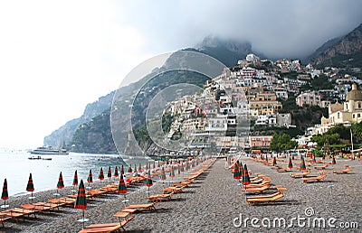 Italy. Positano beach. Stock Photo