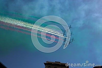 Italy Republic Day 2018 Aerobatic jets tricolor Editorial Stock Photo